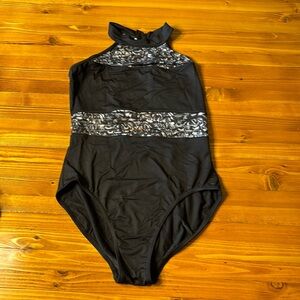 Beautiful black and white Bloch leaotard size Large. Only worn a few times.